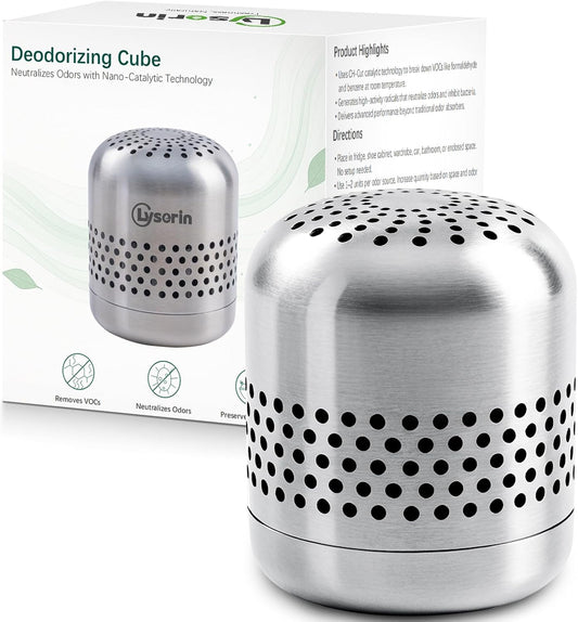 Refrigerator Deodorizer – Lasts for 10 Years, Long-Lasting Odor Eliminator for Fridge, Closet, Car -More Effective Than Baking Soda Charcoal Air Purifier - Nano Catalyst Technology (1 Pack)