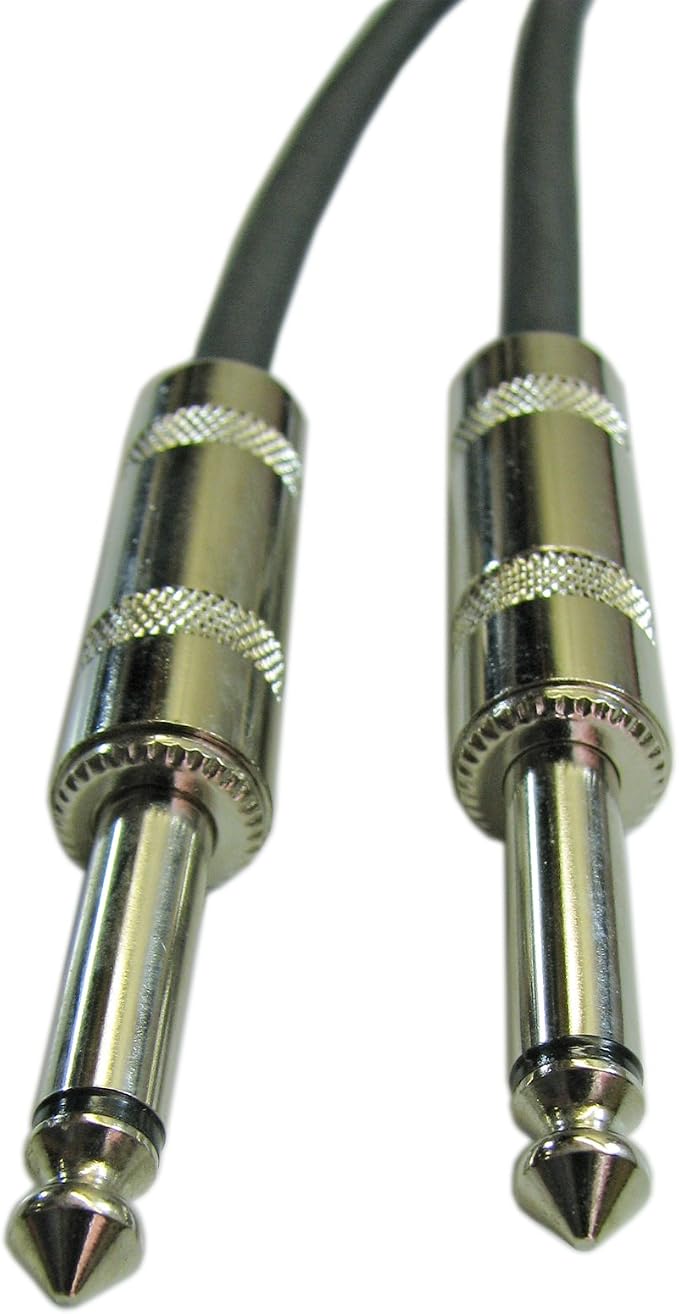 5 Pack: Instrument Acoustic Electric Bass Guitar Keyboard Patch Cable 1/4 Quarter Inch (50ft) (5 Pack)
