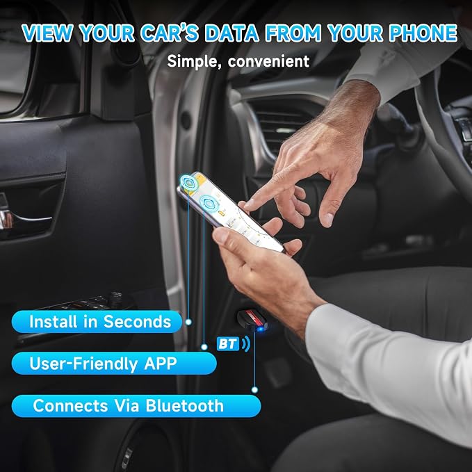 ANCEL BD500 All System Bluetooth 5.0 OBD2 Scanner fit for VW Audi Seat Skoda Seat with ANCEL VD700 All System OBD2 Scanner with 8 Special Functions for VAG Vehicles
