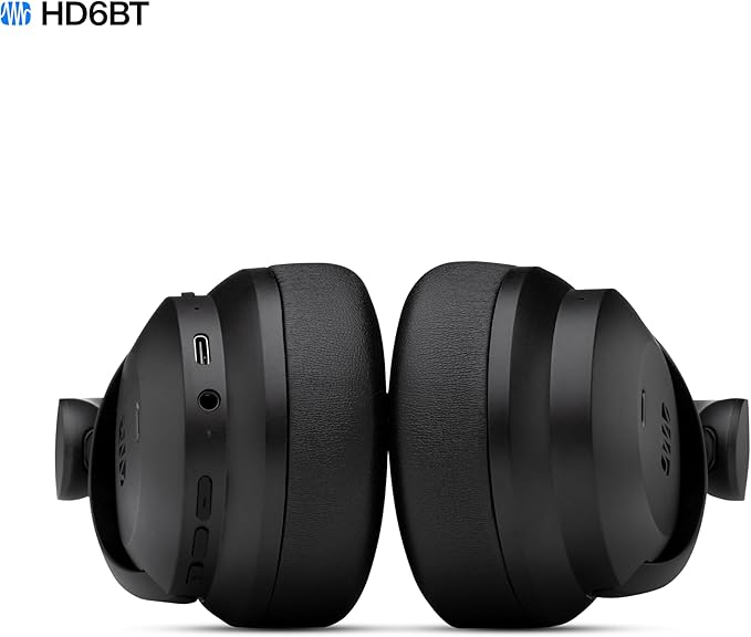 PreSonus Eris HD6BT — Over-Ear Closed-Back Wireless Headphones, Bluetooth, ANC Noise Cancelling, Up to 60 Hours Battery Life, Studio Headphones for Mixing, Monitoring, Recording, Eclipse Black