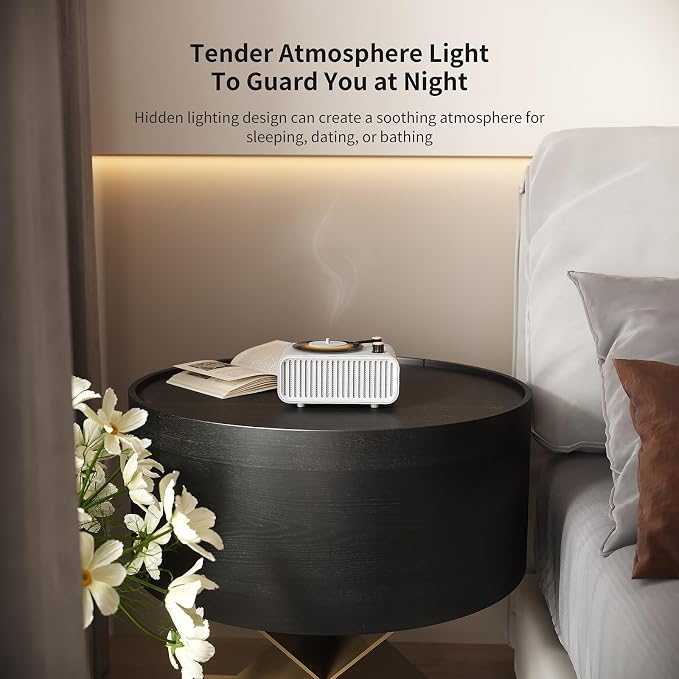 Vivilumens Speakers Bluetooth Wireless, 3 in 1 Portable Cute Speakers Vintage Style with Aromatic, Small LED Night Light for Home Office Decor, Ideal Gifts for Birthday, Anniversary