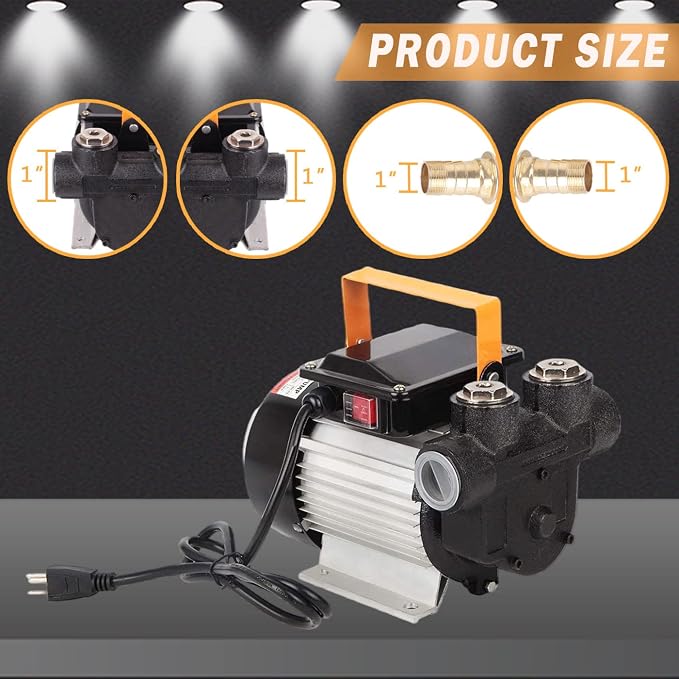 TOPWAY 110V AC 16GPM Electric Self-priming Oil Transfer Pump Fuel Diesel Kerosene Biodiesel Pumps