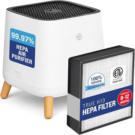 Smart Air(AKA Smart Health) Sqair Air Purifier|H13 HEPA 99.97%| Cleans up to 900 sq ft/30 mins, 23 - 52 dB| For Home, Bedroom, Office, Kitchen|Reduces Allergies, Smoke, Dust, Pet Odors