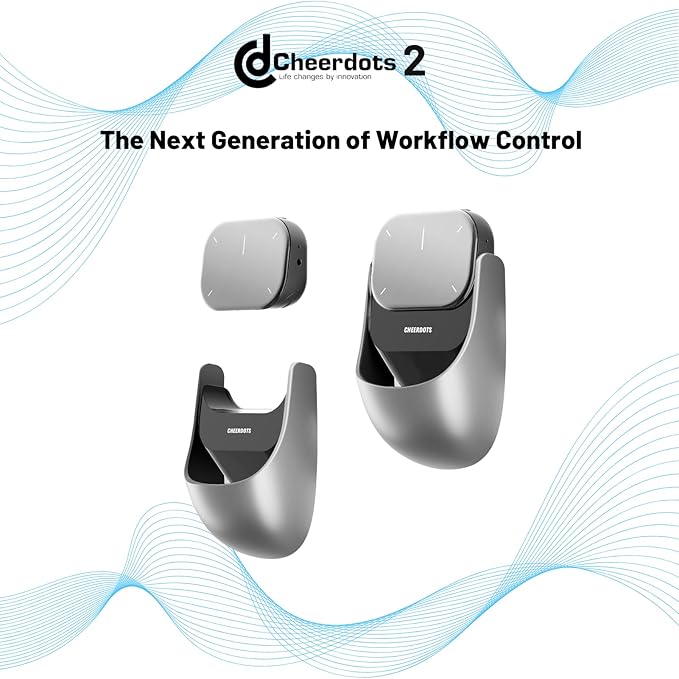 Cheerdots2 Bluetooth Detachable Air Mouse Touchpad Mouse with Voice Recording, Presentation Clicker Wireless Presenter Presentation Remote for Mac, Windows (Recording, Silver)