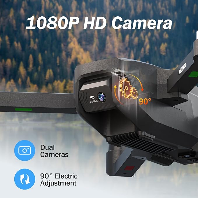 K600GPS Brushless Drones with EIS Camera for Adults Beginners Kids, Drone with 4.5'' Screen on Controller, FPV Drone with Auto Return Follow Me Mode, Drone with GPS for Adult Holiday Gifts, Under 249g