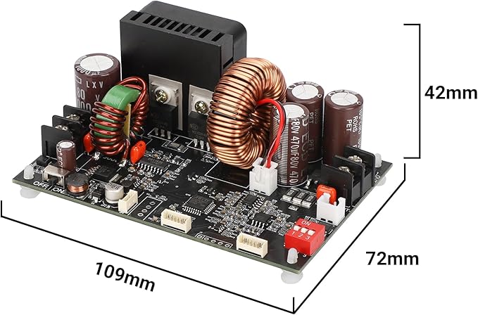 DROK CNC DC Buck Converter with Meter, 6-70V to 0-60V 20A 1200W, DC 5V 9V 12V 24V 36V 48V 60V Fixed Output Voltage, Adjustable Power Supply Voltage Regulator Step Down Module