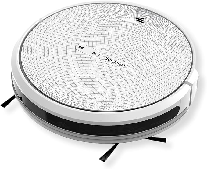 Tecbot S1 PRO Robotic Vacuum/Mopping Cleaner, White; 14.4V; 25W; 0.6 L Dust Box Capacity; 0.45 L Water Tank; 3000Pa Suction; App Control; Dual Anti-Collision System; Gyroscope Navigation