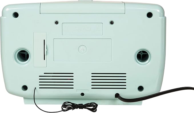 Crosley CR612B-AB Corsair Tabletop AM/FM Bluetooth Radio with CD Player and Dual Alarm Clock, Aqua Blue