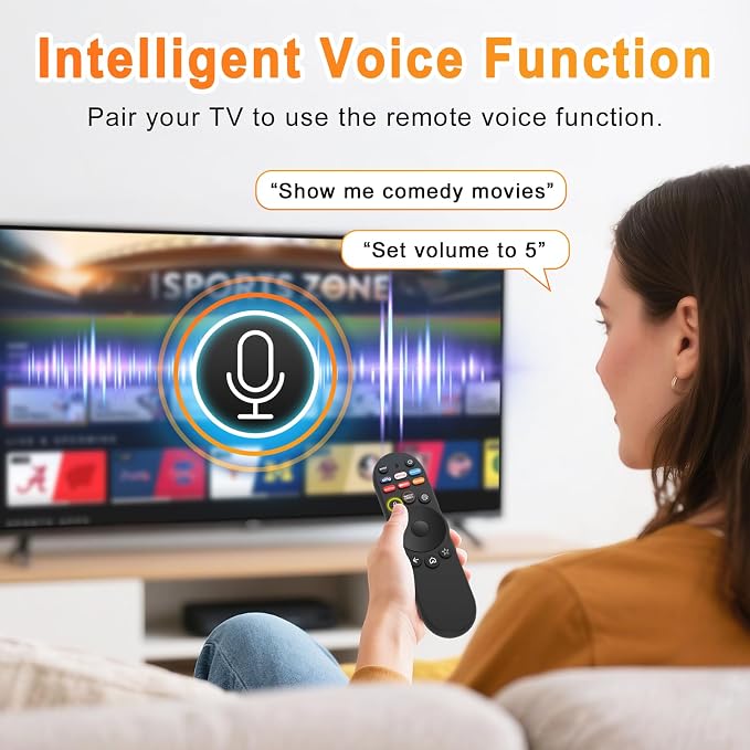 Universal Voice Remote Control for VIZIO Smart TV Remote Control Replacement XRT270 Bluetooth Voice Remote Control for VIZIO SmartCast D/E/P/M/V/PX-Series 4K QLED Quantum Pro Smart TVs