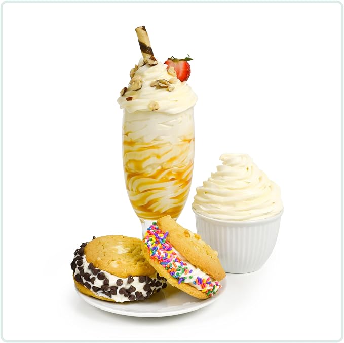 Nostalgia Easy-Dispensing Soft Serve Ice Cream Machine - Ice Cream Maker for Frozen Yogurt, Sorbet, Gelato, Drinks, and More in Minutes - LED Display - 1 Quart - WHITE