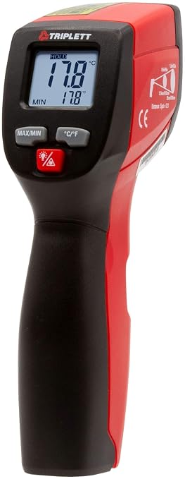 Triplett IRT220 Non-Contact 12:1 Infrared Thermometer, -4 to 932°F (-20 to 500°C)