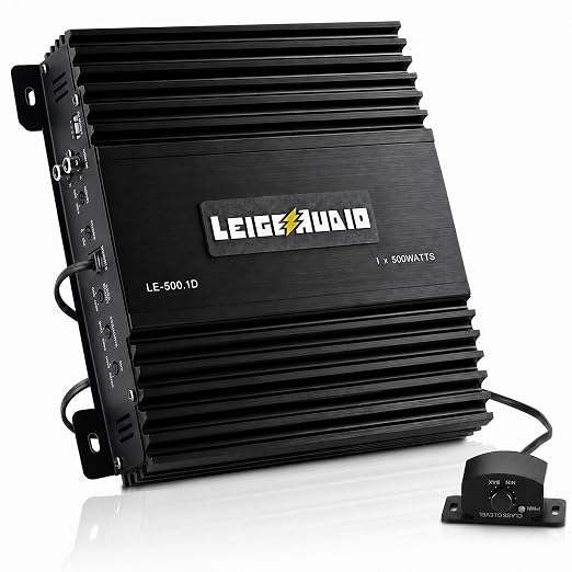 500 Watts MonoBlock Amplifier, Class D, 1 Ohm Stable Subwoofer Amplifiers for Car Audio Speakers