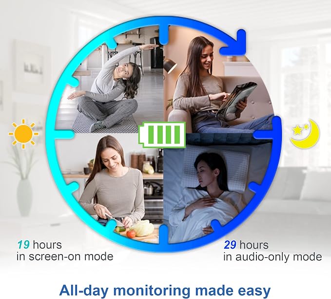 VTech Baby Monitor, No WiFi Secure Transmission – 19-Hour Battery, 2.8" Screen, Pan Tilt Zoom, Night Vision, 1000ft Range, Temperature Sensor, 2-Way Talk | VM923