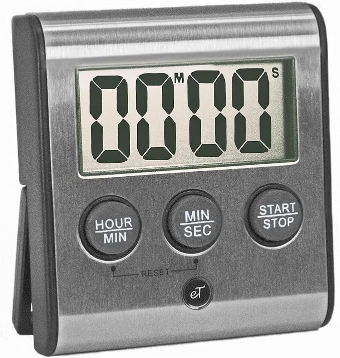 eTradewinds Elegant Digital Kitchen Timers 2 Pack Bundle Featuring Stainless Steel Models eT-78 and Model eT-26, Auto Shutoff Auto Memory