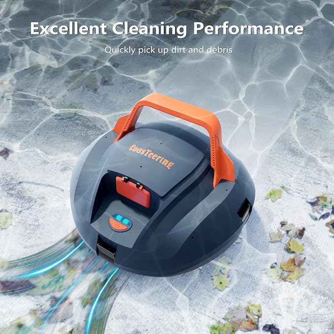 Planet Cordless Robotic Pool Vacuum with 100-120 Minutes Runtime, Powerful Suction, Auto-Parking, Robotic Pool Cleaner for for Above Ground Pool and Flat Pools