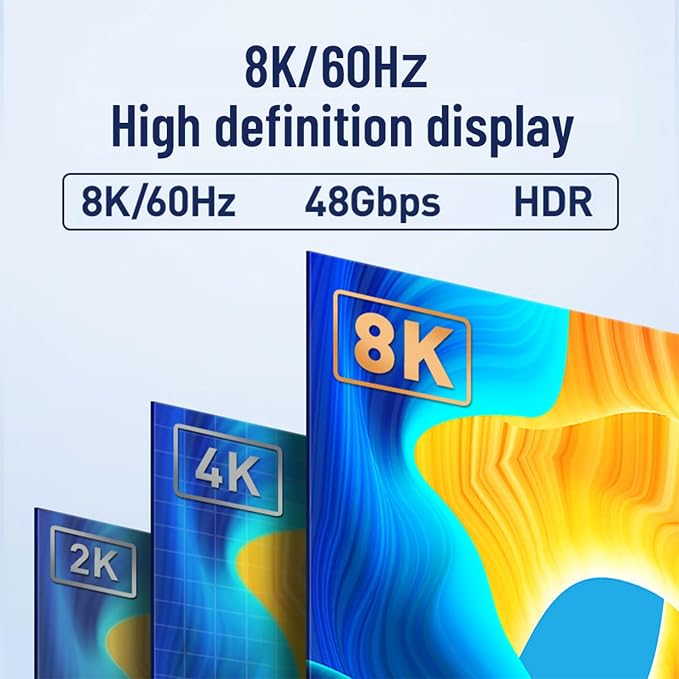 Y.D.F 8K@60Hz HDMI Switcher 4 in 1 Out Aluminum Support 4K@120Hz HDR10+ HDCP 2.3 CEC HDMI 2.1 Switch Splitter Compatible with PS5/4 Xbox X/S Nintendo Switch/OLED Roku Apple TV Fire Stick UHD TV
