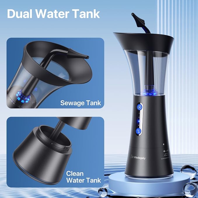 Ear Wax Removal Kit with 200ml Dual Tank, IPX6 Waterproof Ear Cleaner for Home Use, 4 Modes & Warm Water Temperature Sensor