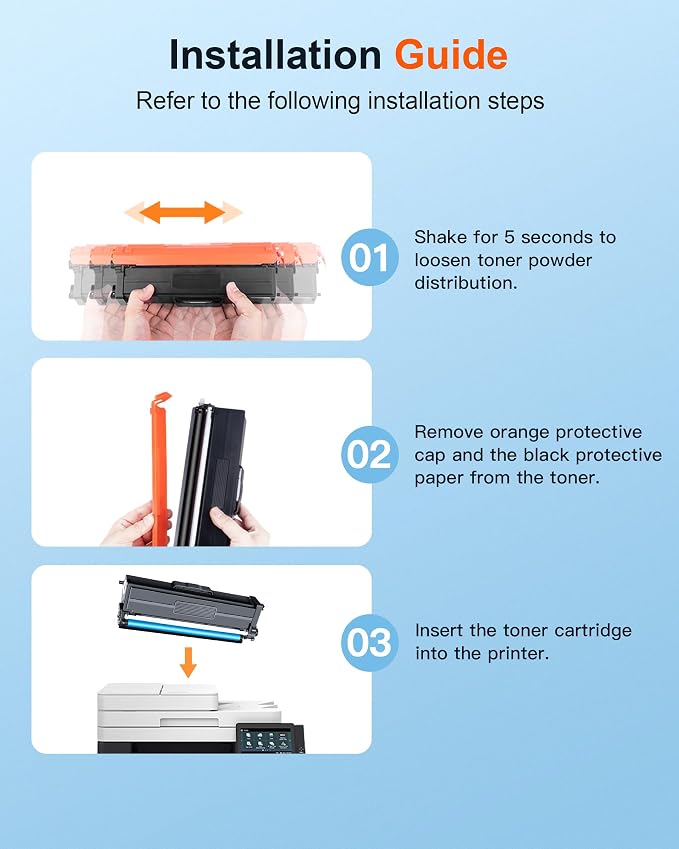 TN436 TN433 Toner Cartridge Set Compatible Replacement for Brother TN436 TN436BK TN433 TN431 TN-436 Toner Use for MFC-L8900CDW HL-L8360CDW HL-L8260CDW MFC-L8610CDW ( Black, Cyan, Magenta, Yellow )