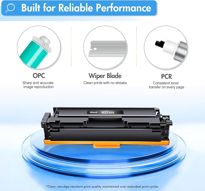 206X 206A Black Toner Cartridge High Yield W2110X W2110A Compatible for HP 206X Black Toner Color LaserJet Pro MFP M283fdw M283cdw M255dw M283fdn M282nw M255nw M283 M255 M282 Printer Ink (2 Pack)