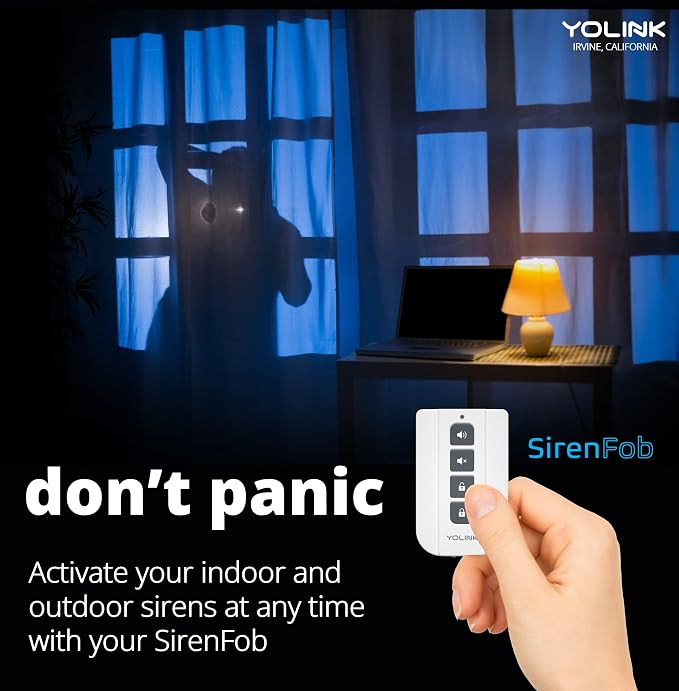 Smart Siren Alarm, Loud 110 dB, Wireless Security Siren for Home Security/Intrusion/Burglar, Panic Alerts, Audible Alerts, Remote Control, Alexa, Google, Home Assistant, IFTTT - Hub Required