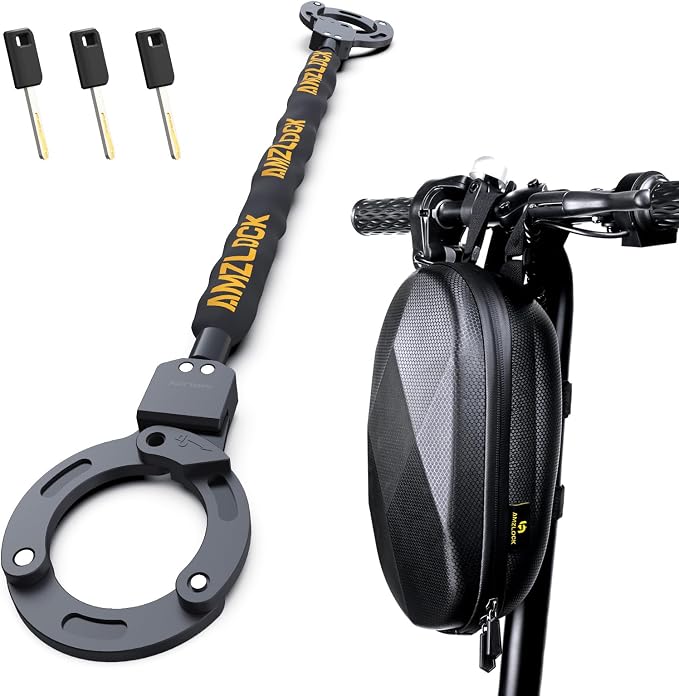 Electric Scooter Lock with Bag, 3FT / 91cm Bike Chain Lock Anti-Theft, Heavy Duty Push-to-Lock Security for E-Bike, Scooter & Bicycle