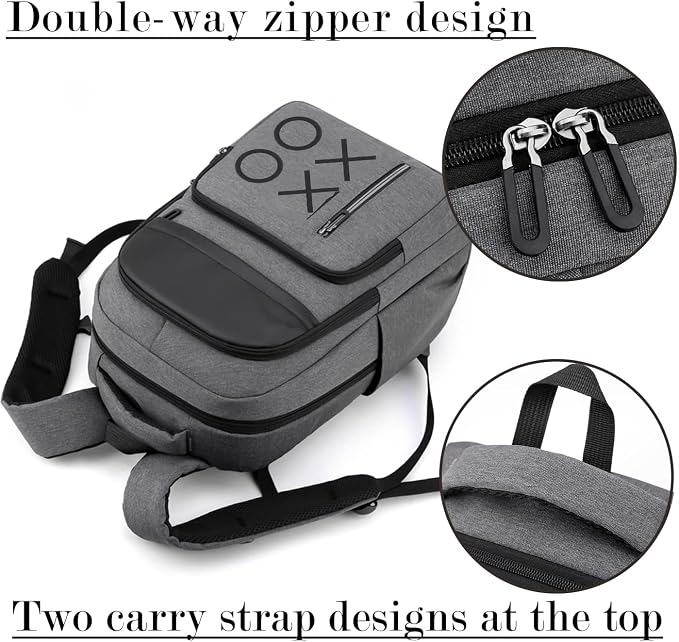 Game Cosole Backpack Travel Bag Travel Carrying Case for PS5/PS4 Console and Accessories (Grey)