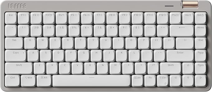 Flow Lite 84 Keys Low Profile Mechanical Keyboard, 75% Swappable Rechargeable Wireless Keyboard with 2.4G Receiver, Bluetooth and Wired Connection for Windows, Mac/ Specter Linear Switches (Marble)