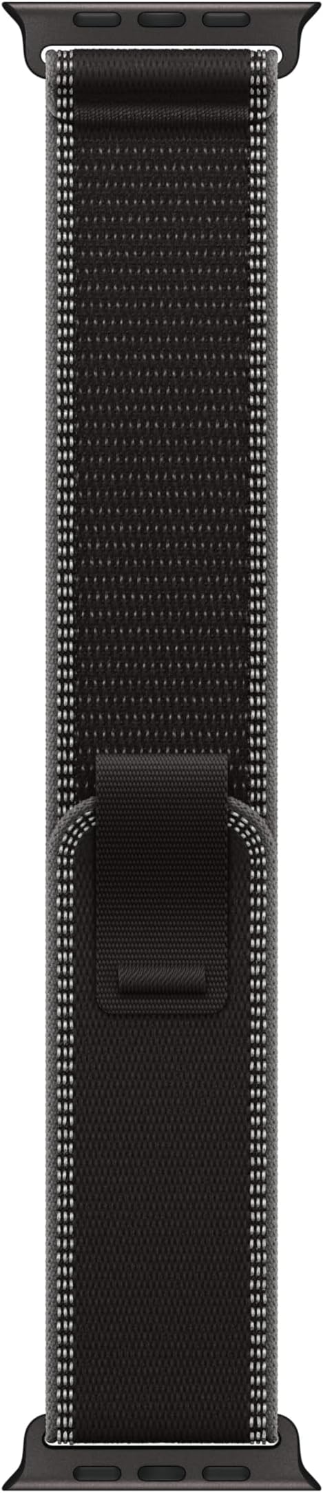 Apple Watch Band - Trail Loop - 49mm - Black/Charcoal - M/L - Black Titanium Finish