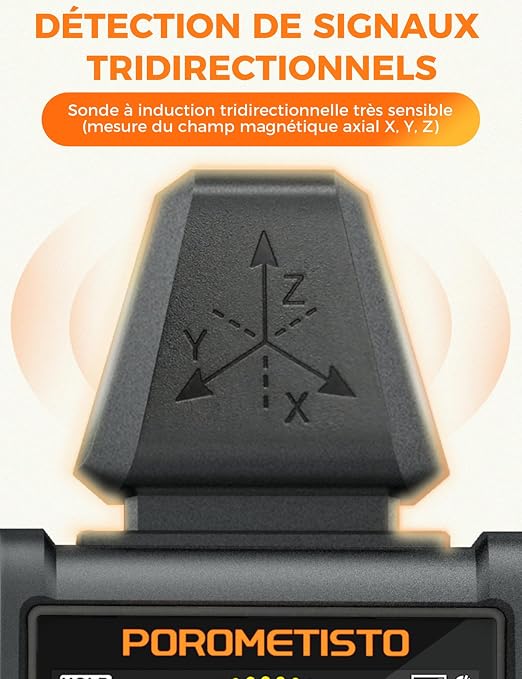 EMF Meter Radiation Detector, ET01Pro EMF Detector, 5-in-1 Electromagnetic Field & Radio Frequency Detector for Home Use & Office EMF Inspections, Ghost Hunting Equipment