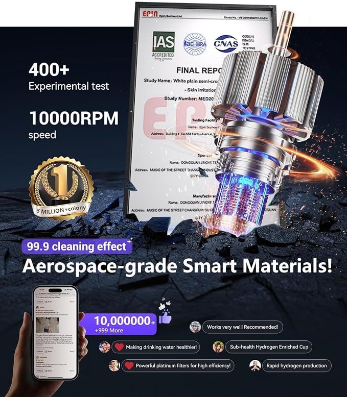 2026 Upgrade Makeup Brush Cleaner 【Industry NO.1-12x Cleaning Power】Make up Brush Cleaner Machine【International Certification - 0 Dust】 Electric Makeup Brush Cleaner,Suitable for all Brush，Grey