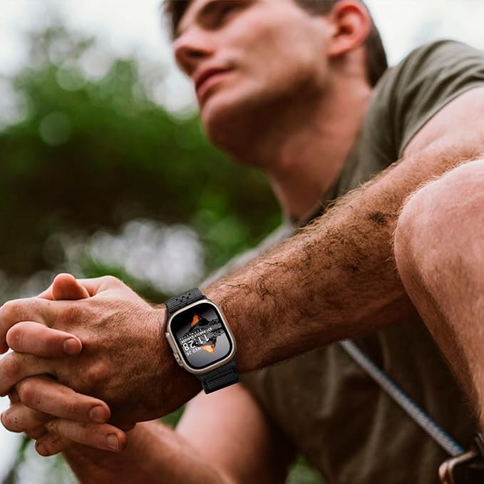 Bandletic Compatible with Apple Watch Ultra 3 2 Band 49mm for Men, Rugged Nylon Straps with Magnetic FIDLOCK Hook Buckle for iWatch Series 11/10 46mm, 9/8/7 45mm, SE3/SE2/SE/6/5/4 44mm, 3/2/1 42mm