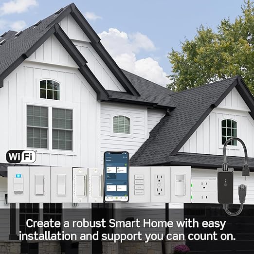 Leviton Decora Smart Switch, Wi-Fi 2nd Gen, Neutral Wire Required, Works with Matter, My Leviton, Alexa, Google Assistant, Apple Home/Siri & Wired or Wire-Free 3-Way, D215S-1RW, White (Pack of 2)