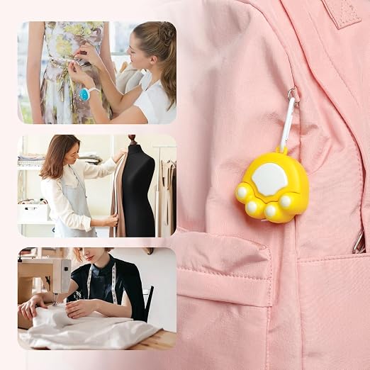 1 Pack White Cat Paw Shaped Retractable Tape Measure, 2M (79Inch) Dual-Sided Scale with Belt Clip, Measuring Tape for Body Measurements & DIY Crafts