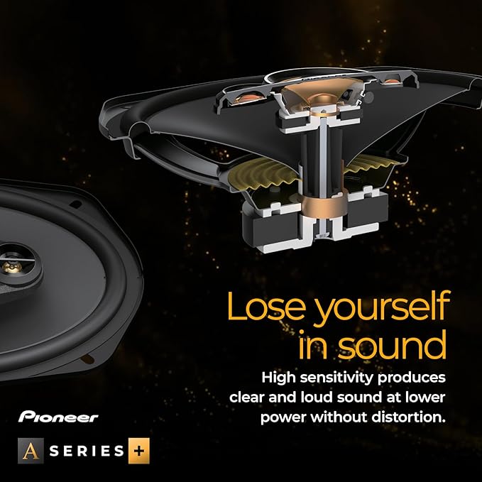 PIONEER A-Series Plus TS-A6991FH 6” x 9” 5-Way Speakers (Pair) – 150W RMS, 750W Max, Balanced Sound + Smooth Treble, Enhanced Bass, Great Stock Replacement