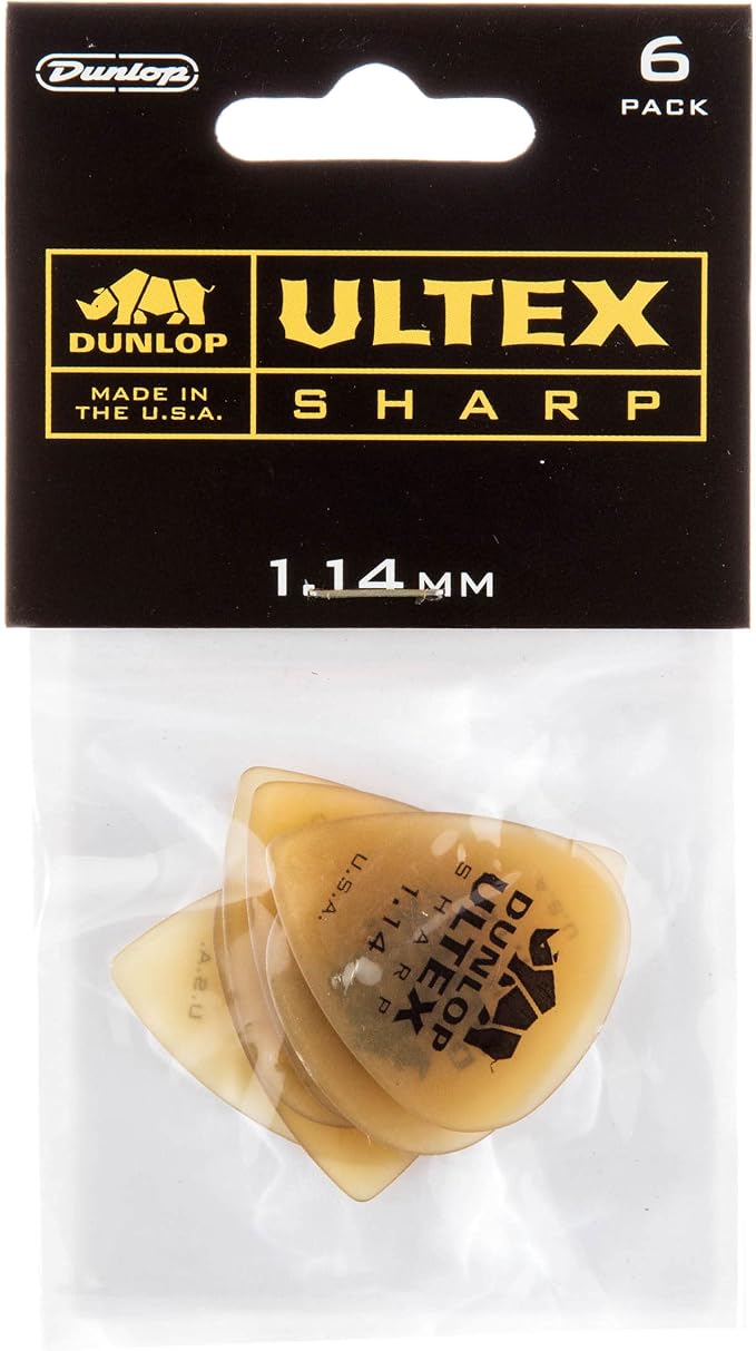Jim Dunlop Ultex® Sharp Pick 1.14MM - 6 Pack
