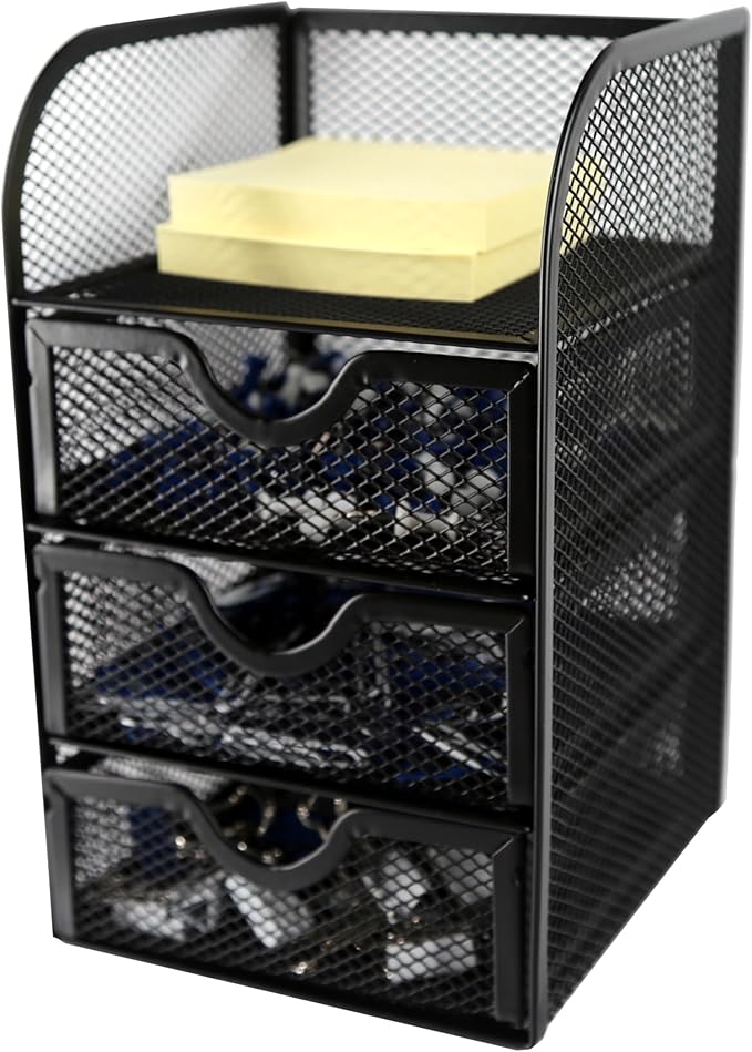 Huron Desktop Mini 3-Drawer Supplies Organizer (1/4/24/96) (1 pc)