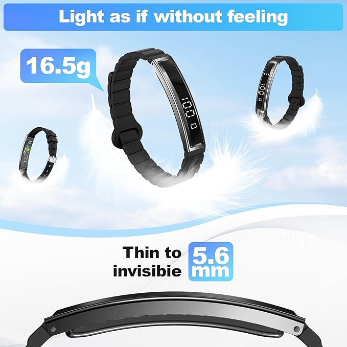 Smart Bracelet for Women Men, Health Activity Fitness Trackers, 24/7 Heart Rate & Sleep Tracker, HRV & Stress Monitor, Smart Wristband with 2 Bands for Calorie/Step Counter, Free APP for iOS & Android