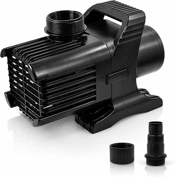 Aqua Pulse Submersible Pond Pump, 14,800 GPH, 200 ft Cord | 35.5 ft max head, 1100W energy efficient, Ultra quiet, For koi ponds, Waterfalls, Fountains