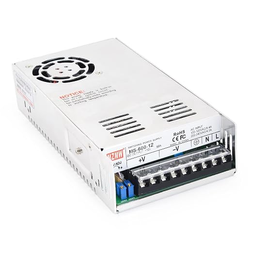 CNCTOPBAOS 600W 12V DC Switching Power Supply, Industrial Transformer PSU AC to DC 12Volt Adapter Converter 50A for LED Strip Light CCTV Camera Radio Audio Amplifier CNC 3D Printer (12V 50A)