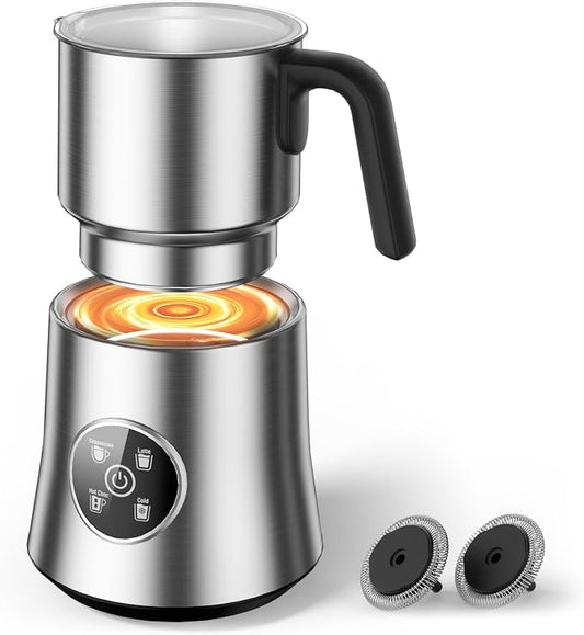 Milk Frother and Steamer, Detachable Electric Milk Frother, 30.44Oz./900ML Capacity, Automatic Warm and Cold Foam Maker, Hot Chocolate Maker