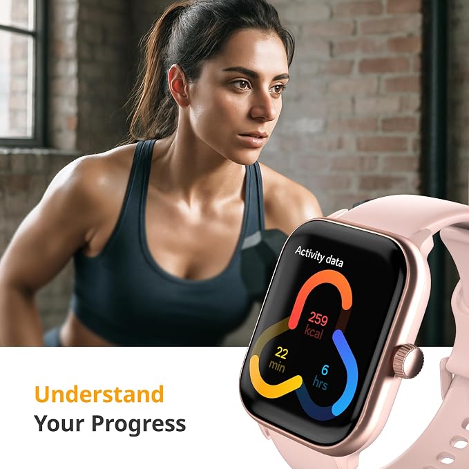 Spade & Co Health Smartwatch 4 - Smartwatch for Men & Women, Heart Rate, Sleep & SpO2 Monitor, Pedometer, Fitness Tracker, Answer/Make Calls IP68 Waterproof iOS & Android Compatible