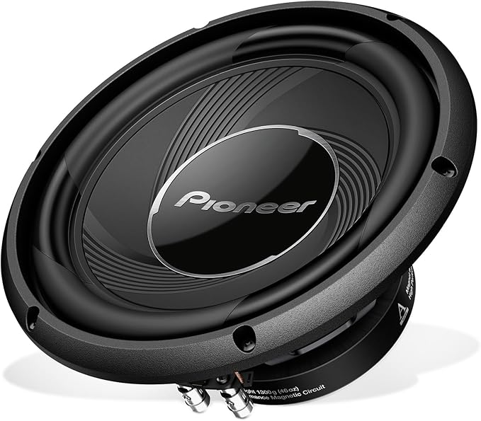 Pioneer A-Series TS-A25S4 10” Subwoofer – 1300W Max, Sealed or Ported Enclosure Compatible, Strong Bass