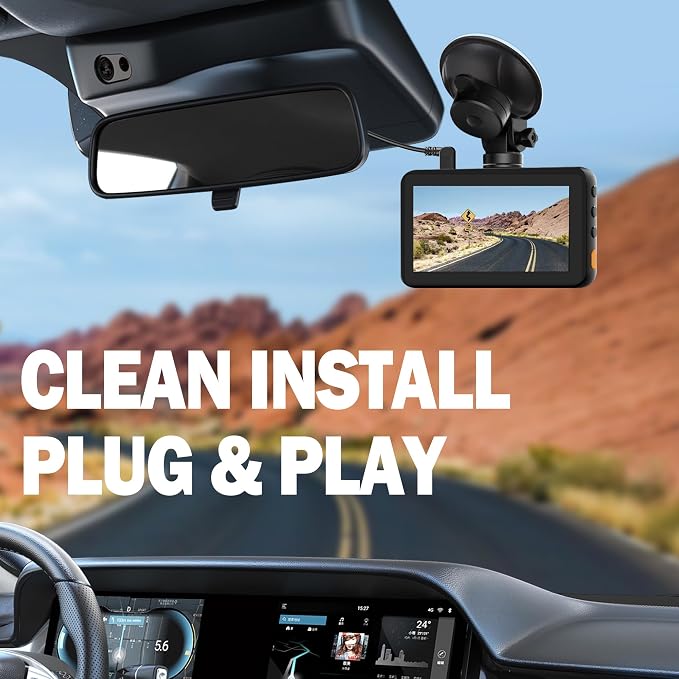 Dashcam Power Adapter Compatible with Ford Bronco, F150 and More(16P TypeA),Connects to Rearview Mirror,Built-in Hide USB to GPS Radar Dash Cam Charger Adapter Cable,Clean Install