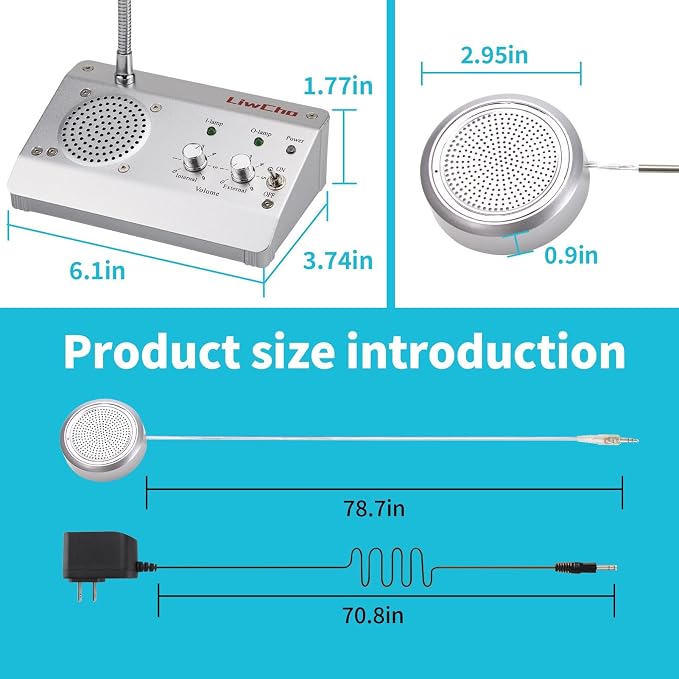 Dual-Way Window Intercom System,High Power Speaker,Microphone Speaker for Teller Window, Two Way Interphone for Bank,Hospital,Business,Office.