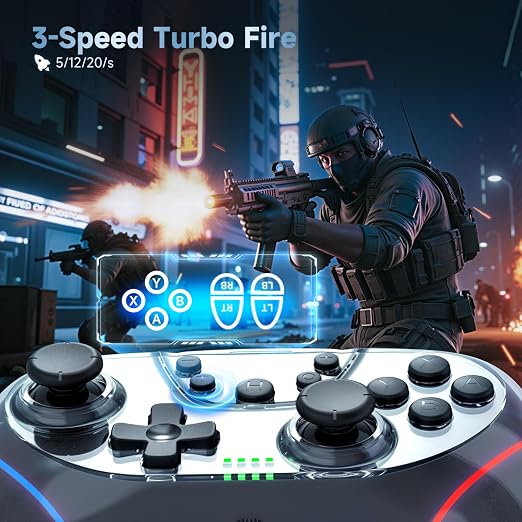 AceGamer 2 Pack Stinto Pro Wireless Controller for Nintendo Switch 2/Switch/Lite/OLED/PC/Steam, Hall Effect Joysticks & Triggers, RGB Grip, Dual Vibration/Wake-Up/Turbo/Macros/4-Way D-Pad