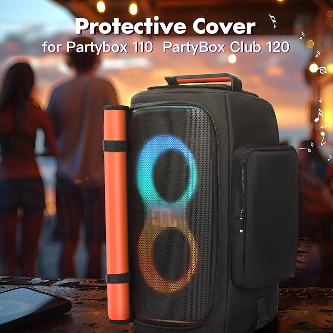 LEFOR·Z Speaker Case Compatible with JBL PartyBox 120,Bottomless Speaker Dust Cover Storage Bag Fits for JBL PartyBox 110 for Outdoor Travel,Cover Only,Without Pull Rod & Wheels