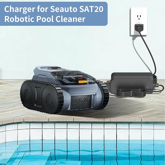28V Charger for Robotic Pool Cleaner Compatible with Seauto/RERIOU/Zyerch/HISION SAT20 & SAT25 Robotic Pool Cleaner Adapter Charger