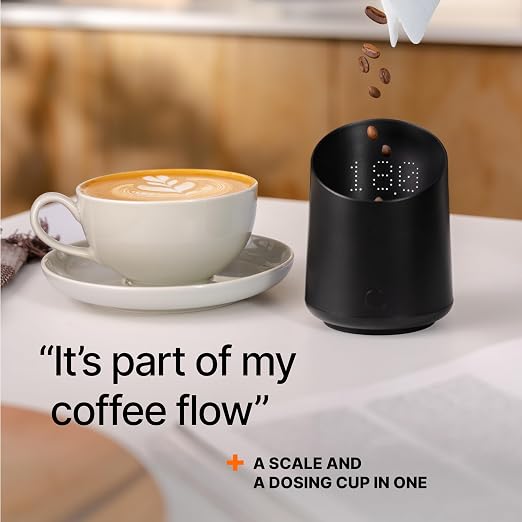 Subminimal Subscale Digital Dosing Cup with LED Display – Sleek & Precise Scale - Dosing & Brewing Accessories, Measures Coffee Grounds for Espresso - Black