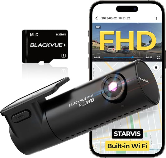 BlackVue DR590X Plus, 1080P Dash Cam Front, STARVIS Sensor, Free 32GB Micro SD Card & Hardwire Cable Included, Dash Camera for Cars, 24H Parking Mode, Built-in Wi-Fi, GPS, App Control