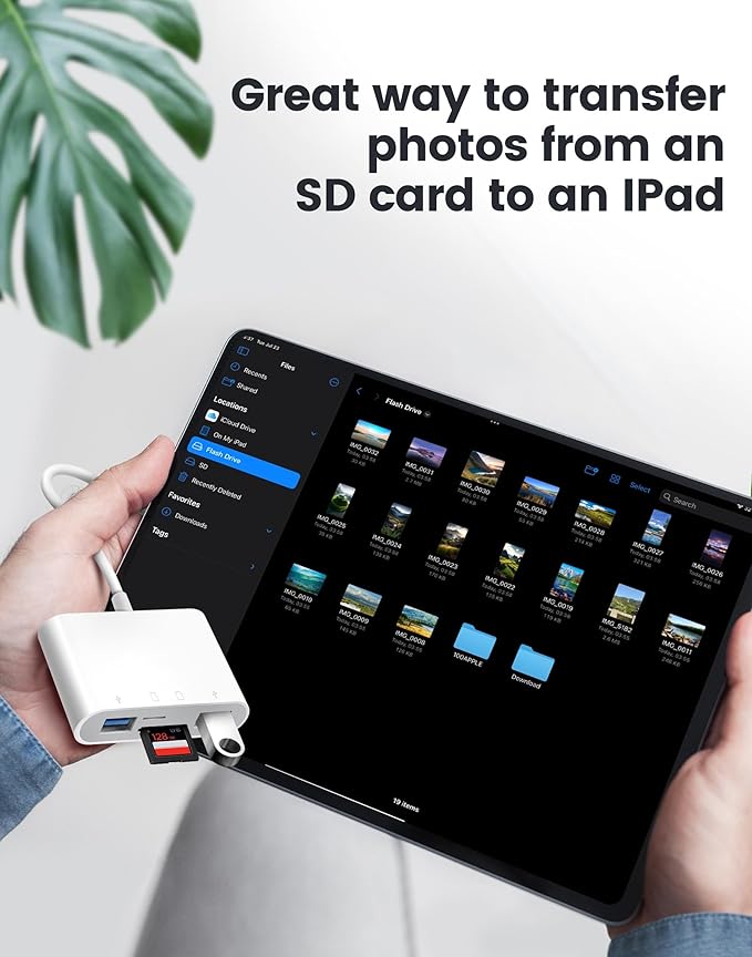 Oyuiasle USB C SD Card Reader, Type C 4-Slots Memory Card Adapter with Dual USB Ports, Supports SD, MicroSD, Compatible with iPhone 15,iPhone 16, iPad, Mac, Laptop, MacBook, Android Galaxy